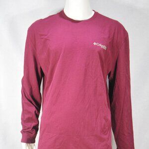 Columbia PFG men's T shirt 2XL Outdoors Printed Long Sleeve Red NWT